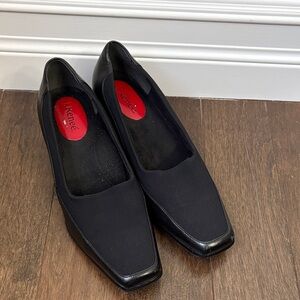 Women’s J. Renee Black Square Toe Slip-On Shoes